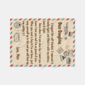 Polaire Couverture pour fille, Chère fille (Devant (Horizontal))