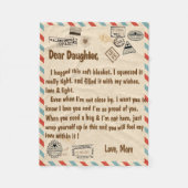 Polaire Couverture pour fille, Chère fille (Devant)