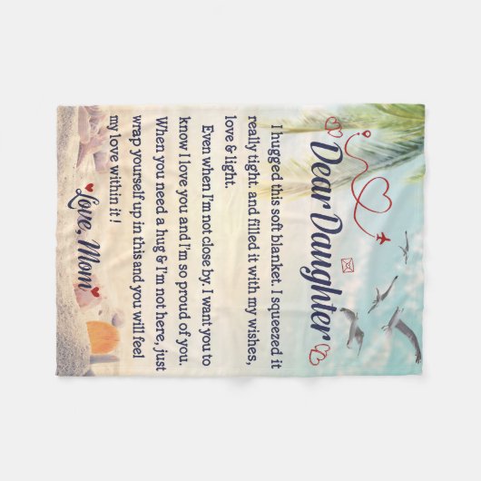 Polaire Couverture Pour Fille, Chère Fille (Devant (Horizontal))