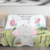 Polaire Couverture pour grand-enfant avec message et éléph