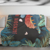 Polaire Couverture pour les garçons avec Dinosaure et Lieu