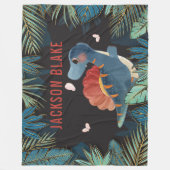 Polaire Couverture pour les garçons avec Dinosaure et Lieu (Devant)