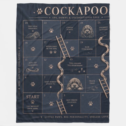 Polaire Couverture pour propriétaire de Cockapoo (Devant)