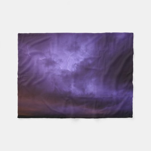 Polaire Couverture pourpre d'ouatine de foudre de ciel (Devant (Horizontal))