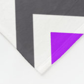 Polaire Couverture pourpre noire de monogramme de Chevron (Coin)