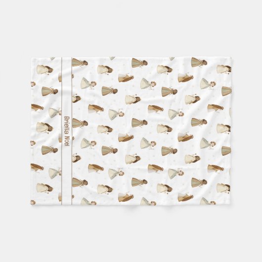 Polaire Couverture Princesse avec nom (Devant (Horizontal))