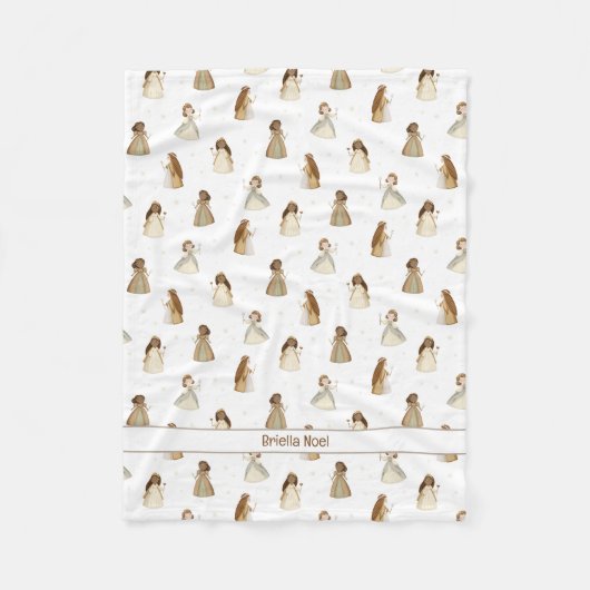 Polaire Couverture Princesse avec nom (Devant)