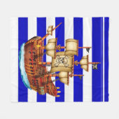 Polaire Couverture rayée d'ouatine de bateau de pirate (Devant (Horizontal))