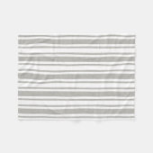 Polaire Couverture rayée grise et blanche (Devant (Horizontal))