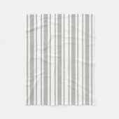 Polaire Couverture rayée grise et blanche (Devant)