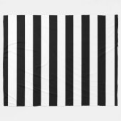 Polaire Couverture rayée noire et blanche d'ouatine (Devant (Horizontal))