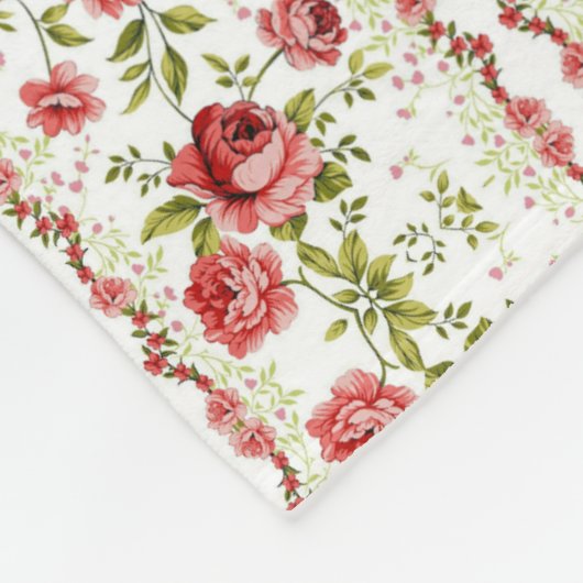 Polaire Couverture Rayée Rose Vintage (Coin)