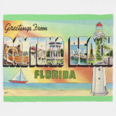 Polaire Couverture rétro de Daytona Beach (Devant (Horizontal))