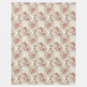 Polaire Couverture Rétro Saint-Valentin Roses Blush pour A (Devant)