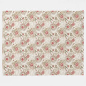 Polaire Couverture Rétro Saint-Valentin Roses Blush pour A (Devant (Horizontal))