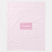 Polaire Couverture Rose Clair Personnalisée Moderne Classi (Devant)