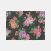 Polaire couverture rose décorative d'ouatine de fleur (Devant (Horizontal))