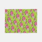 Polaire Couverture rose d'ouatine de bébé de motif de (Devant (Horizontal))