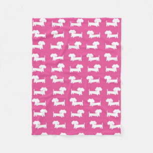 Polaire Couverture rose d'ouatine de conception de teckel