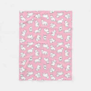 Polaire Couverture rose d'ouatine de Westies