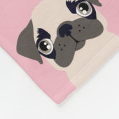 Polaire Couverture rose mignonne de carlin (Coin)