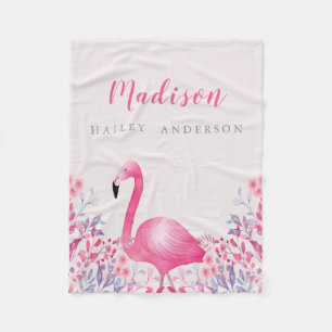 Polaire Couverture rose mignonne d'ouatine de Flamant rose
