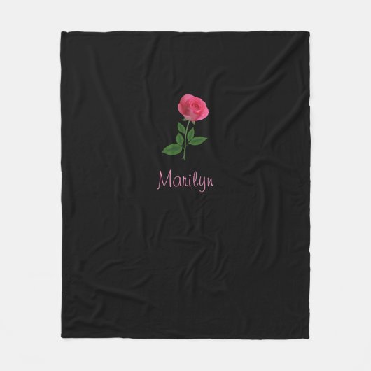 Polaire Couverture rose noire (Devant)