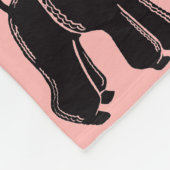 Polaire Couverture rose noire d'ouatine de caniches (Coin)