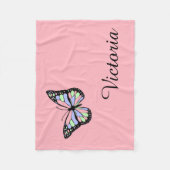 Polaire Couverture rose nommée faite sur commande de (Devant)