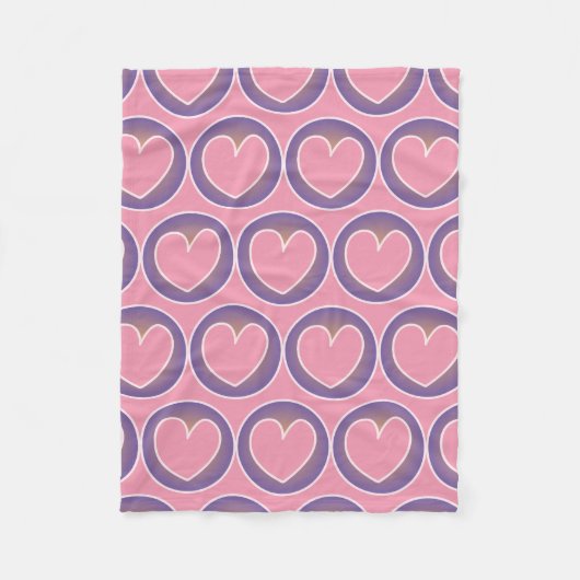 Polaire Couverture rose pourpre mignonne d'ouatine de (Devant)