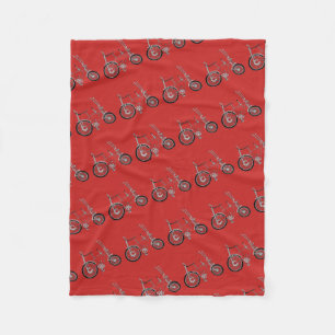 Polaire Couverture rouge classique de jet de bicyclette de