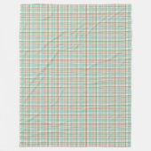 Polaire Couverture rouge vert plaid dans des tons pastel (Devant)