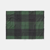 Polaire couverture rustique de pays d'ouatine noire verte (Devant (Horizontal))