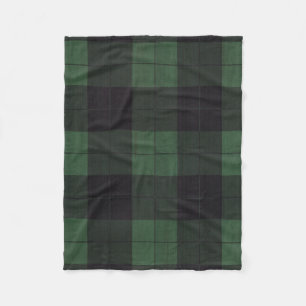 Polaire couverture rustique de pays d'ouatine noire verte