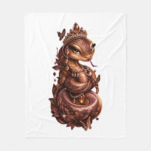 Polaire Couverture serpent doré royal (Devant)