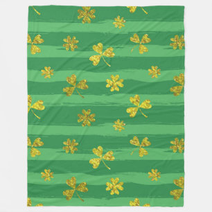 Polaire couverture shamrock en or st patrick