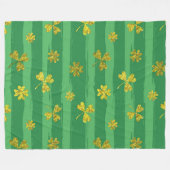 Polaire couverture shamrock en or st patrick (Devant (Horizontal))