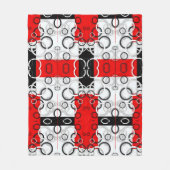 Polaire Couverture Sherpa Cercles Rouge Noir (Devant)
