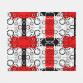 Polaire Couverture Sherpa Cercles Rouge Noir (Devant (Horizontal))