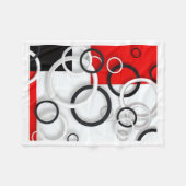 Polaire Couverture Sherpa Cercles Rouge Noir (Devant (Horizontal))