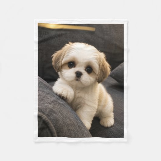 Polaire Couverture Sherpa Chien Toutou Mignon (Devant)