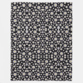 Polaire Couverture Sherpa Daisy Noir Blanc (Devant)