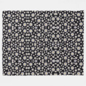 Polaire Couverture Sherpa Daisy Noir Blanc (Devant (Horizontal))