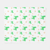 Polaire Couverture Shiba Inu - Cadeau Vert Pastel Minimal (Devant (Horizontal))