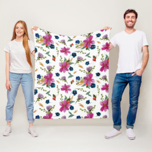Polaire Couverture signature Floral Joyeaux