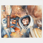 Polaire Couverture spatiale avec nom et conception d'astro (Devant (Horizontal))