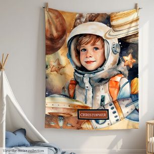 Polaire Couverture spatiale personnalisée avec astronaute