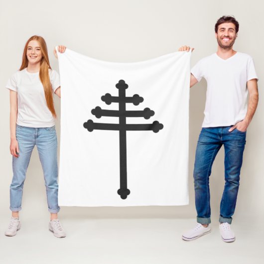 Polaire Couverture / Tenture Murale avec Croix de l'Église (En situation)
