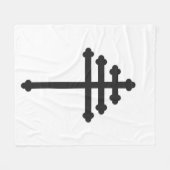 Polaire Couverture / Tenture Murale avec Croix de l'Église (Devant (Horizontal))