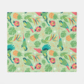 Polaire Couverture Tiki Perroquet (Devant (Horizontal))